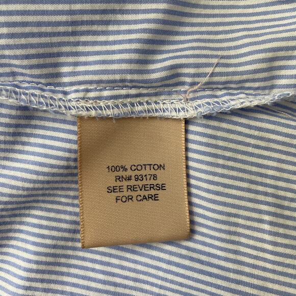 PHILOSOPHY Pinstripe Bell Sleeve Top Size SM Preppy Crisp Coastal Cruise Resort - Picture 6 of 7